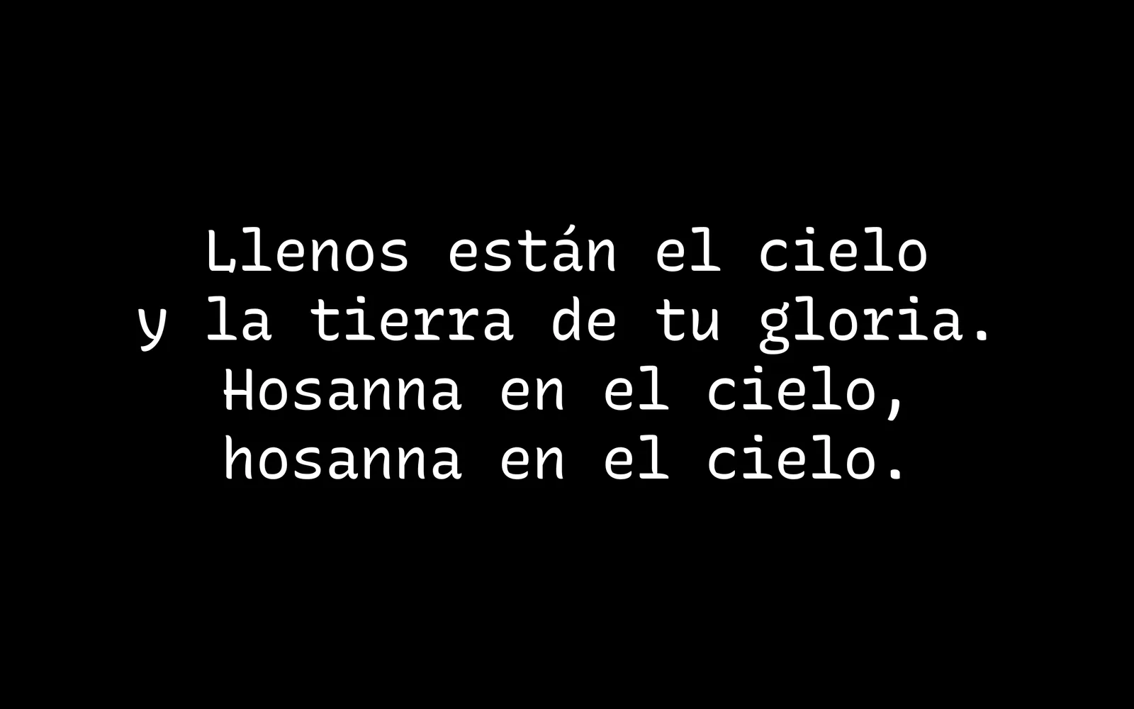 Proyección con una letra moderna y gruesa